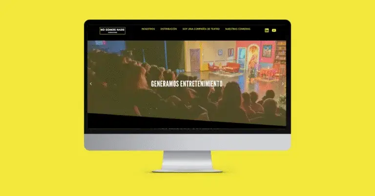 Diseño web para productora No Somos Nadie Producciones